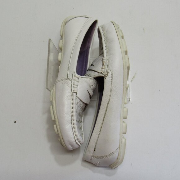 White Mountain Women's Textured Leather Driving Penny Loafers Flats Moccasins - Picture 7 of 11